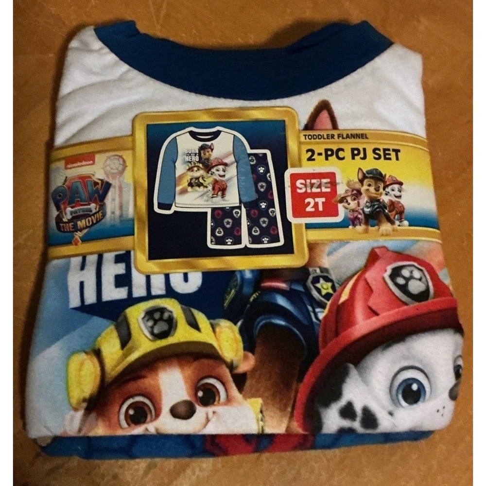 PAW Patrol Toddler Flannel ‎ 2 Piece PJ Set Size 2T Blue New